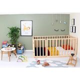 Baby Kinder Ahşap Montessori Bebek ve Çocuk Karyolası ve Oyun Alanı - 70 x 130 cm - Çam