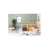Baby Kinder Doğal Ahşap Montessori Bebek ve Çocuk Karyolası ve Oyun Alanı