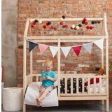 Baby Kinder Lovely Doğal Ahşap Montessori Bebek ve Çocuk Oyun Evi ve Karyolası