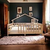 Baby Kinder Luxury Doğal Montessori Bebek Ve Çocuk Karyolası Çam