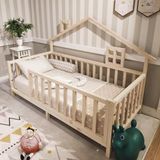 Baby Kinder Luxury Montessori Doğal Bebek ve Çocuk Karyolası - 100 x 200 cm - Çam