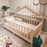 Baby Kinder Luxury Montessori Doğal Bebek ve Çocuk Karyolası - Çam - 60 x 120 cm