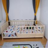 Baby Kinder Roofless Doğal Montessori Bebek ve Çocuk Karyolası (100x200 cm)