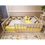 Baby Kinder Trendy Montessori Doğal Bebek ve Çocuk Karyolası - 100 x 200 cm