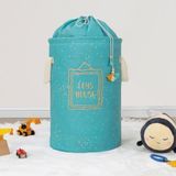 Baby Kullanımı Kolay Desenli Taşınabilir Torbalı Yuvarlak Sepet( Yeşil) 04270