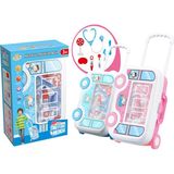 Baby Londy Çek Çek Çantalı 7 Parçalı Eğitici Doktor Oyun Seti Mavi