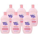 Baby Magic Nazik Bebek Losyonu | 16.5 Fl Oz (6'lı Paket) | Vitaminler ve Aloe, Pembe (705544), Orijinal Bebek Kokusu