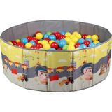 Baby Marine Katlanabilir Top Havuzu - Oyun Halısı + 150 Adet 4 Renk Top Hediye - Gri