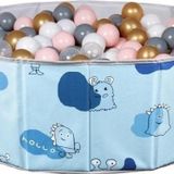 Baby Marine Katlanabilir Top Havuzu - Oyun Halısı + 150 Adet 5 Renk Top Hediye Mavi