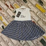 Baby Marka Doory Desen Dijital Elbise Kız 9-36 Ay - Beyaz - Siyah - 9 Ay