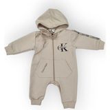 Baby Marka Kelvin Desen Kapşonlu Tulum Unisex 6-24 Ay - 2 Yaş - Ekru