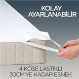 Baby Meva Mikrofiber Su Sıvı Geçirmez Alez | Yatak Koruyucu | 4 Mevsimlik | 4 Köşe Lastik | - 120 x 200 cm - Beyaz