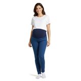 baby mom Anne Hamile Denim Pantolon Reçme - İndigo