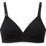Baby Mom Anne Kapsız Emzirme Sütyeni Dantel Yaka Strappy - 95B - Siyah