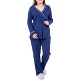 baby mom Baby Mom Anne Pijama Takımı Bağcıklı V Yaka Uzun Kol