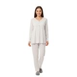 baby mom Baby Mom Anne Pijama Takımı Düğmeli V Yaka Uzun Kol