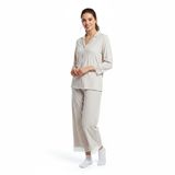 baby mom Baby Mom, Anne, Pijama Takımı, Düğmeli, V Yaka, Uzun Paça, Uzun Kol