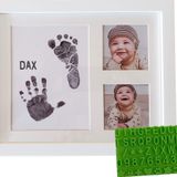 Baby Mushroom Ultimate Ink El İzi Ayak İzi Kiti ve Çerçeve - Kişiselleştirmek için Premium Şablonlu, Fotoğraf Resim Çerçevesi, Güvenli Mürekkep Pedi Damgası, Kağıt ve Hediye Kutusu. Bebek Duşu, Yenidoğan, Yeni Anne, Kayıt Hediyesi için.
