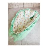Baby Nest Geyik Fırfırlı Ortopedik Çift Taraflı Bebek Yatağı Anne Yanı Bebek Yatağı