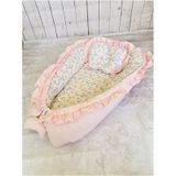 Baby Nest Tavşanlar Fırfırlı Ortopedik Çift Taraflı Bebek Yatağı Anne Yanı Bebek Yatağı cok-renkli