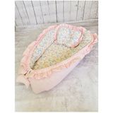 Baby Nest Tavşanlar Fırfırlı Ortopedik Çift Taraflı Bebek Yatağı Anne Yanı Bebek Yatağı