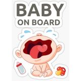 Baby On Board Arabada bebek var Araç Sticker Etiket 19CM md10