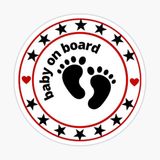 Baby On Board Arabada bebek var Araç Sticker Etiket 19CM md8