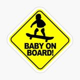Baby On Board Arabada bebek var Oto Sticker Etiket 19CM md23