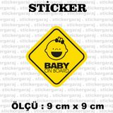 Baby On Board Dikkat 2 Adet Sticker Otomobil Motosiklet Kask Atv Laptop Pc Tablet Buzdolabı Kapı Cam Araba Sticker Etiketleri