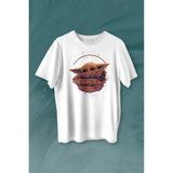 Baby On Board Yoda Star Wars Yeşil Bebek Mandalorian 2 Baskılı Tişört Unisex T-Shirt - Beyaz - XL