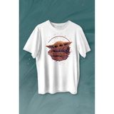 Baby On Board Yoda Star Wars Yeşil Bebek Mandalorian 2 Baskılı Tişört Unisex T-Shirt - Beyaz