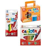 Baby Parmak Boya - Carioca Joy - Carioca Wax Crayons 3 Adet Boyama Seti Çok Renkli