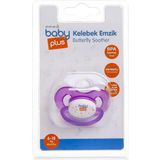 Baby Plus BYP-304 T 6-18 Ay Tekli Damaklı Mor Bebek Emzik