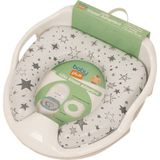 Baby Plus Lüks Bebek Klozet Adaptörü Kaymaz Taban Yumuşak Sünger Suni Deri Mavi Katlanabilir