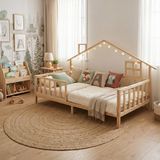 Baby Plus Montessori 90x190 cm Arkası Çatılı Karyola