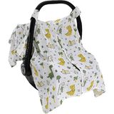 Baby Plus Müslin Ana Kucağı Örtüsü - Sarı - Beyaz