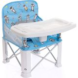 Baby Plus Picnic Yükselticili Mama Sandalyesi, 3 Noktalı Emniyet Kemerli, Kaymaz Ayaklı, 15 kg Kapasiteli, Zürafa Arkadaşım - Beyaz - Mavi