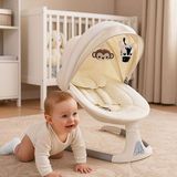 Baby Plus Swingo Ana Kucağı Motorlu Sallanır Ac Adaptörlü Müzikli Zamanlayıcılı 0+ Ay 15 kg Bej - Beige