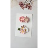 Baby Saçsız bebek tokası 2'li set çiçekli