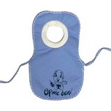 Baby Sena Öpme Beni Baskılı Bebek Mama Önlüğü - Mavi - 0 - 3 Yaş