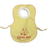 Baby Sena Öpme Beni Baskılı Bebek Mama Önlüğü - Sarı - 0 - 3 Yaş