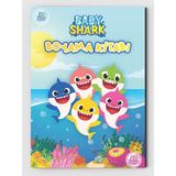 Baby Shark, Çocuklar Için Boyama Kitabı, (+20), (Tam Sayfa Resimli Boyama Kitabı) + Maske Hediyeli