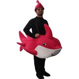 Baby Shark Kostümü Yetişkin Pembe Mommy Shark Kostümü