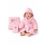 Baby Shez %100 Pamuk Bebek Çocuk Bornoz Havlu Takımı Set 0-2 Yaş