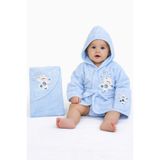 Baby Shez %100 Pamuk Yenidoğan Bebek Çocuk Bornoz Havlu Takımı Set 0-2 Yaş