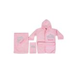 Baby Shez %100 Pamuk Yenidoğan Bebek Çocuk Bornoz Havlu Takımı Set SB 686