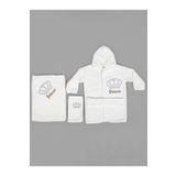 Baby Shez %100 Pamuk Yenidoğan Bebek Çocuk Bornoz Havlu Takımı Set
