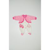 Baby Slon Kids Clup Kışlık kadife ayakkabı nakışlı full çıtçıt kapamalı patikli bisiklet yakalı kız bebek tulumu