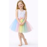 Baby Smile Babysmile Kız Çocuk Tütü Etek - Kabarık Prenses Model Kostüm Eteği - Çok Renkli - 3 Yaş