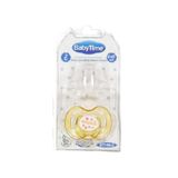 Baby Time Kiraz Uçlu Akide Desenli Emzik - 6 - 18 Ay - Sarı
